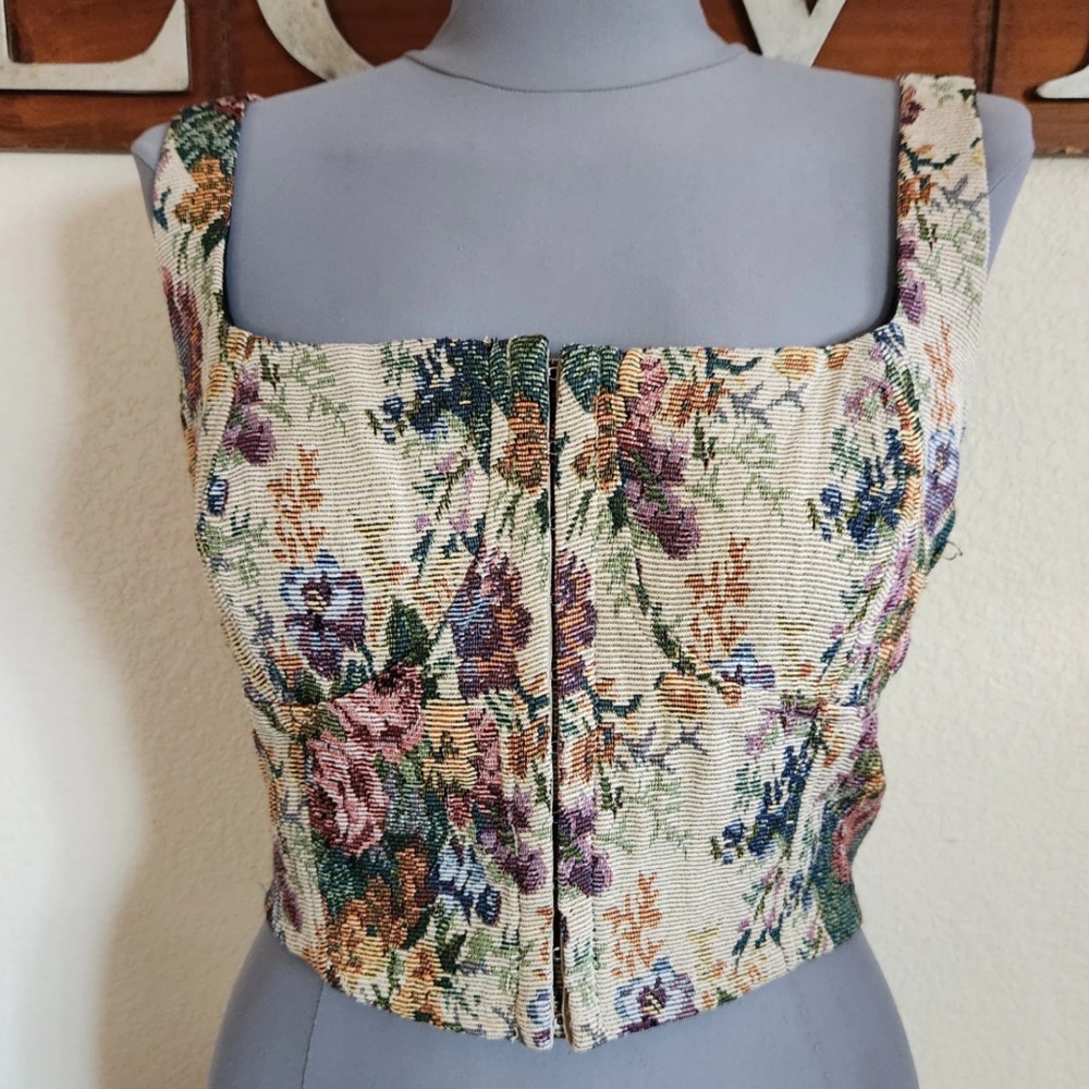 Floral corset tank